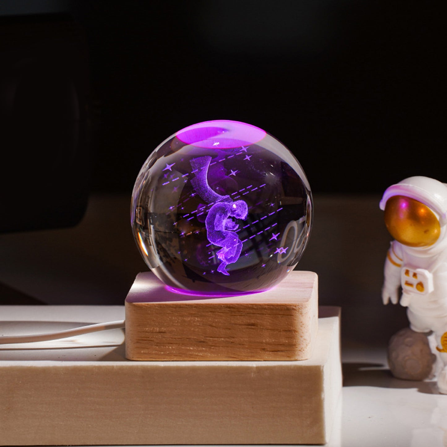 3D Crystal Globe Night Light