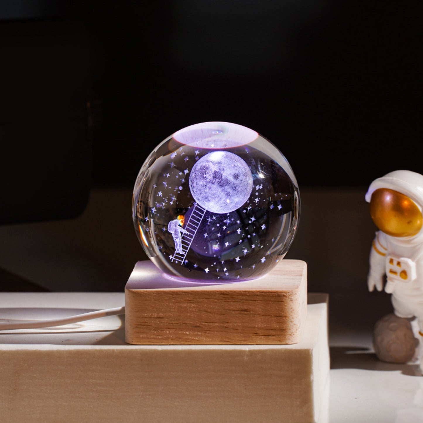 3D Crystal Globe Night Light